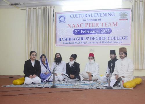 Hamidia Girls Degree College was visited and evaluated by the NAAC peer team on 2nd and 3rd February 2023.