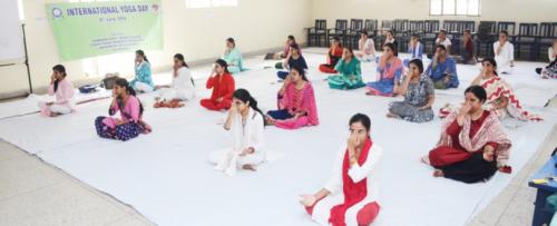 International Yoga Day Observed at Hamidia Girls’ Degree College, 21 June, 2018 