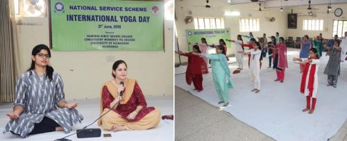 International Yoga Day Observed at Hamidia Girls’ Degree College, 21 June, 2018