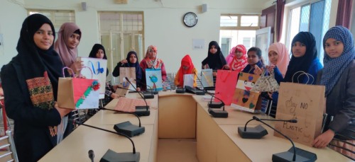 NSS and Department of Sociology organized plantation and Paper bag competition on the occasion of National Youth day 12.01.2023
