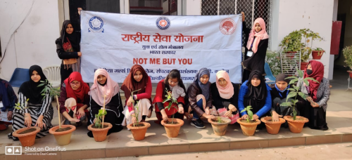 NSS and Department of Sociology organized plantation and Paper bag competition on the occasion of National Youth day 12.01.2023